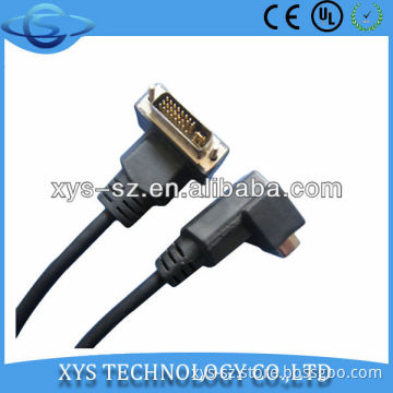 2013 hot sales!!! High Quality DVI Right Angle cable for DVD Players